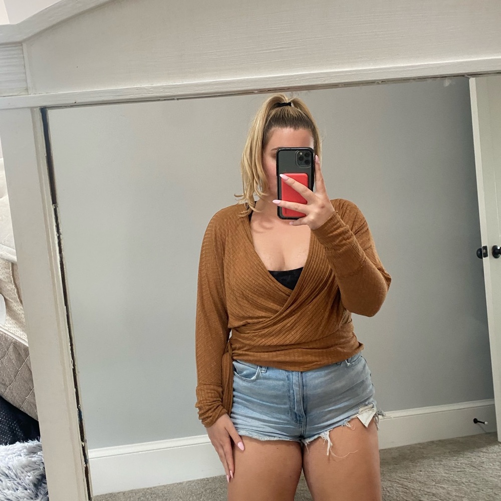 Free People wrap shirt